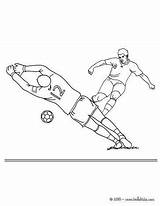 Coloring Soccer Pages Player Penalty Scoring Hellokids Colouring Sports Color Printable Kids Sheets Football sketch template