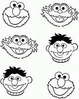 Sesame Elmo Muppets Coloringhome Galletas Sesamo Sésamo Monstruo Crafts Cumpleaños sketch template