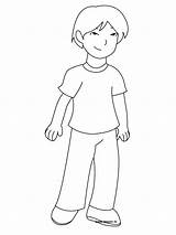 Boy Coloring Line Drawing Paintingvalley sketch template