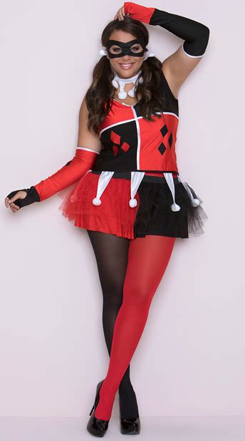 plus size harlequin jester costume plus sized sexy red and black harlequin costume