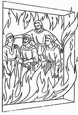 Abednego Bible Coloring Horno Para Fuego Furnace Colorear Shadrach Fiery Meshach Pages Daniel El Sadrac Mesac Niños Kids La School sketch template