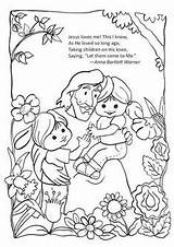 Jesus Coloring Loves Children Little Come Getdrawings sketch template