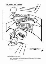 Look Right Left Street Directions Coloring Pages Crossing Cross Again Colorear Para Relative Páginas sketch template