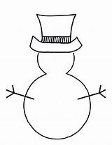 Snowman Template Christmas Outline Clipart Kids Crafts Preschool Simple Printable Blank Craft Snow Drawing Clip Coloring Winter Cliparts Man Pages sketch template