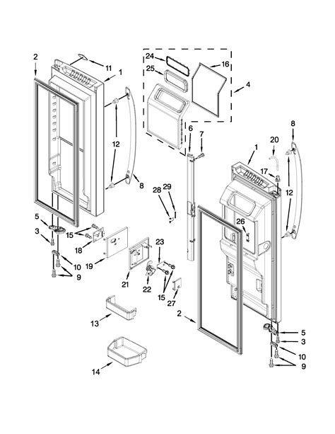 refrigerator door parts diagram parts list  model  kenmore parts refrigerator