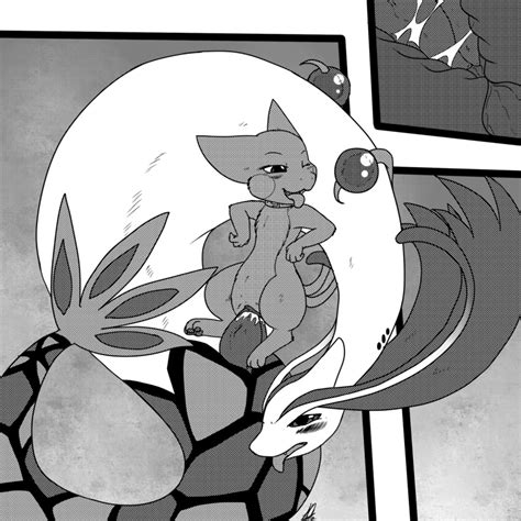 rule 34 anthro black and white blush comic cum cum in