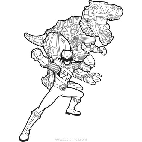 gold power ranger dino charge  coloring pages   printable
