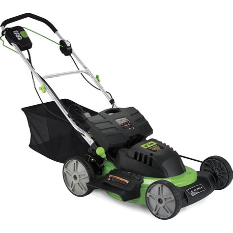steele   volt cordless electric  propelled lawn mower lawn garden lawn mowers