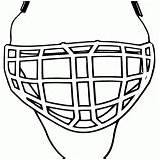 Coloring Pages Mask Goalie sketch template