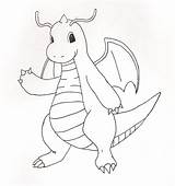 Dragonite Pokemon Drawings Drawing Coloring Deviantart Larger Credit Getdrawings sketch template