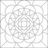 Coloring Pages Geometric Mandala Printable Getcolorings Color sketch template