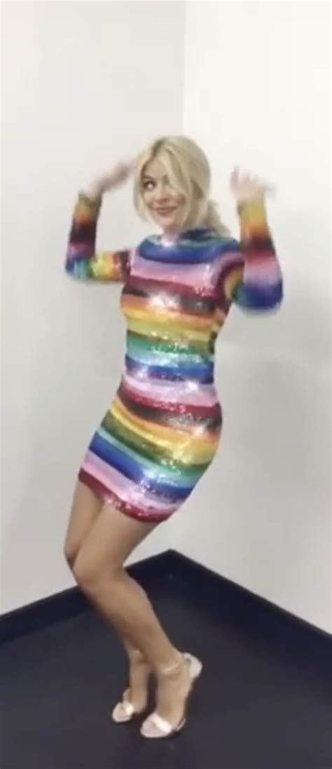 holly willoughby this morning presenter dazzles in rainbow mini dress daily star