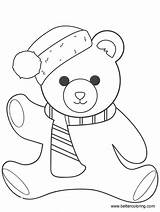 Bear Build Coloring Pages Hat Christmas Printable Adults Kids sketch template