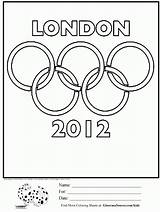 Coloring Pages Olympic Circles London Olympics Ginormasource sketch template