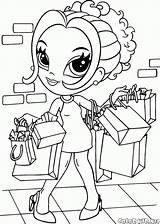 Shopping Coloring Pages Quick Colorkid Frank Lisa Girls Girl Print sketch template