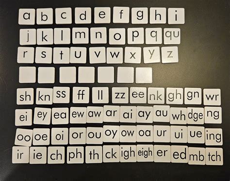 sets  magnetic letter tiles  phonics black white etsy