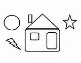 Lightning House Coloring Coloringcrew sketch template