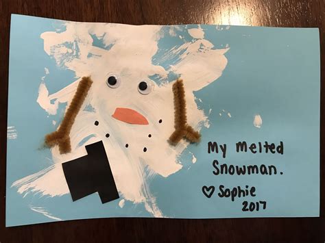 melted snowman melted snowman fun winter crafts crafts