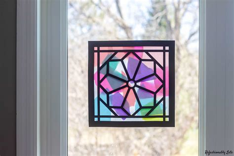 Diy Stained Glass Craft Easy Diy Faux Stained Glass Suncatcher With