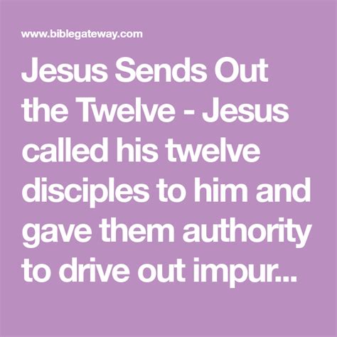 jesus sends   twelve jesus called  twelve disciples