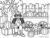 Coloring Pages Wagon Scarecrow Preschoolers Train Fall Easy Print Getcolorings Sheets Activity Pumpkins Thanksgiving sketch template