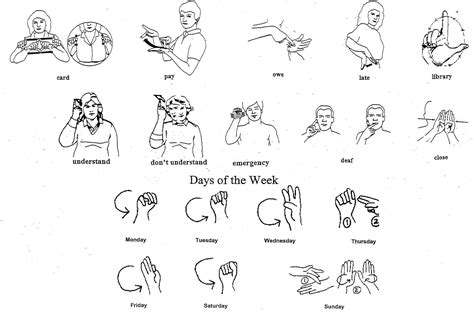 day  asl pictures learning printable