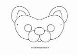 Colorare Maschere Maschera Ritagliare Carnevale Orso Cuori Mammaebambini Correlati sketch template