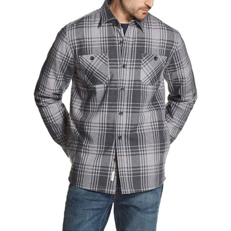 weatherproof mens flannel shirt jacket mens apparel  shipping