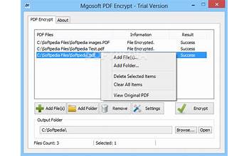 Mgosoft PDF Security Command Line screenshot #0