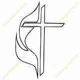 Cross Methodist Coloring Flame United Church Stencil Sketch Symbol Pages Quilt Drawing Drawings Bing Choose Board Banners Template sketch template