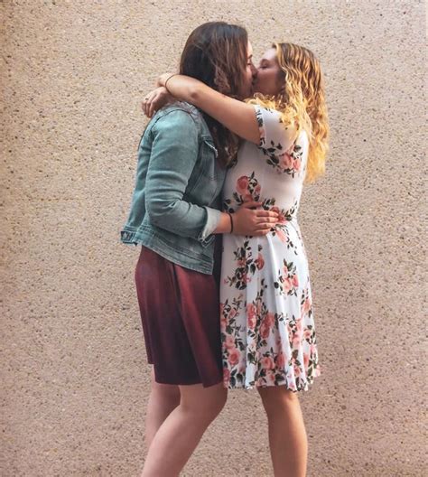 Jess And Lo Fashion Lesbians Kissing Floral Skirt