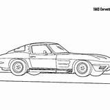 Corvette Coloring Pages Cars 1963 Chevy Classic Color sketch template