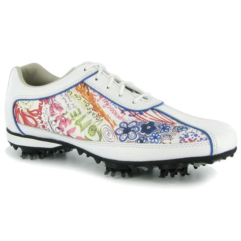 ladies footjoy lopro collection closeout golf shoes  whitegraffitti