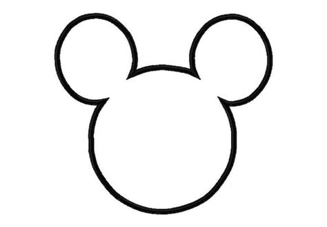 mouse ears embroidery machine applique design