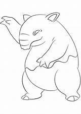 Drowzee Pokemon Coloring Pages Generation Kids Type Psychic Raichu Color sketch template