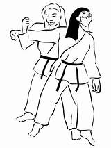 Judo Coloriage Ausmalbilder Ausmalbild sketch template