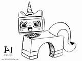 Unikitty Coloring Pages Princess Printable Kids Adults Color sketch template