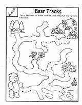Coloring Animal Footprint Pages Footprints Tracks Bear Sheets Activities Preschool Teddy Maze Printable Color Sand Print Kindergarten Getcolorings Coloringhome Animals sketch template