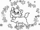 Coloring Aristocats Pages Marie Disney Getcolorings Flowers Aristocat sketch template