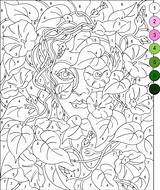 Coloring Pages Number Color Adult Adults Numbers Printable Books Nicole Paint Colouring Kids Book Girl Colorear Kr Para Dibujos Flower sketch template