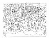 Bruegel Masterpiece Punch Serve Cake Wedding sketch template