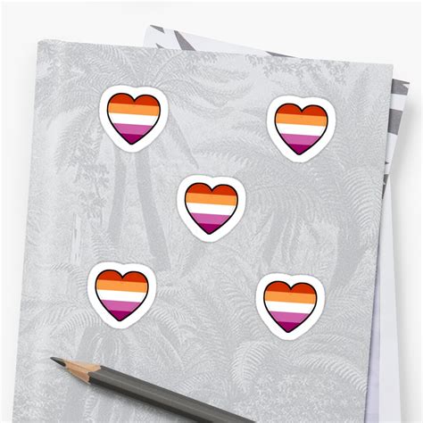 small hearts lesbian pride flag sticker by the baking ots redbubble