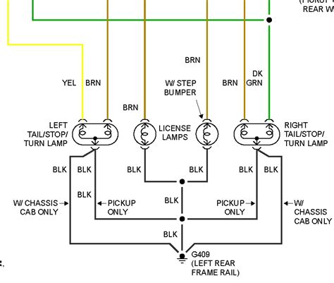 schematic tail light wiring diagram chevy