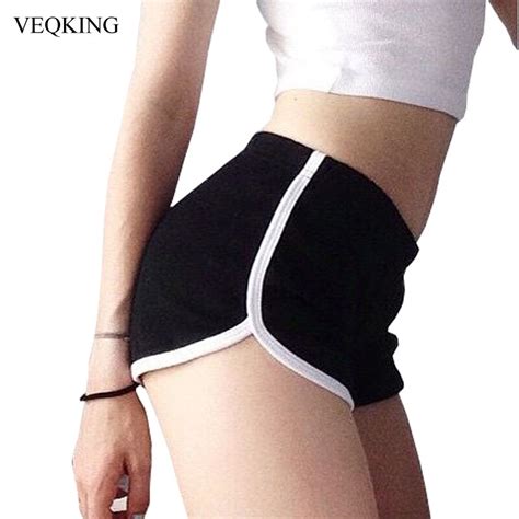 veqking women fitness sports running shorts female loose striped pure cotton gym sweatpants