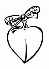 Coloring Jewelry Pendent Heart sketch template