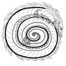 dragon mandalas    coloring printables  kids clipart