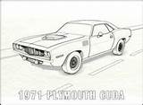 Muscle Cars American Visit Post sketch template
