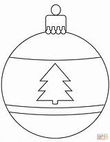 Coloring Bauble Christmas Ornament Pages Printable Drawing sketch template