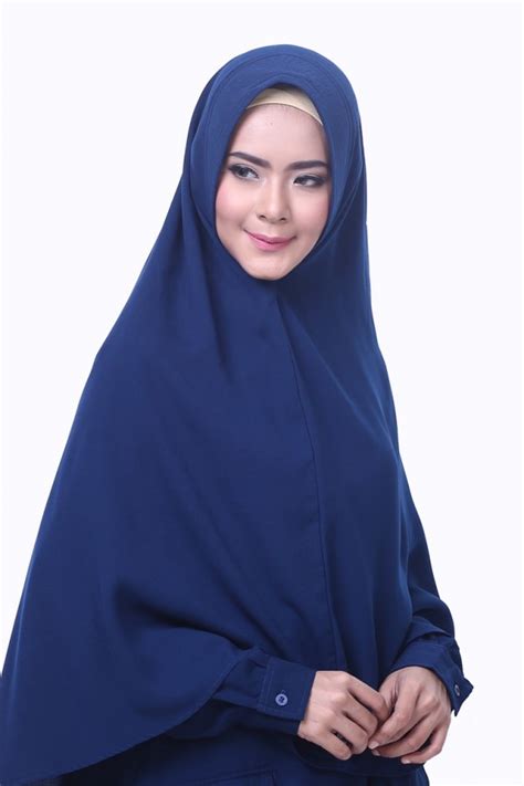 ide  jilbab rabbani warna biru dongker
