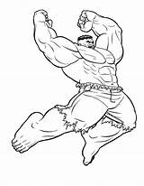 Hulk Coloring Superheroes sketch template